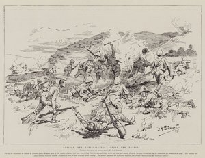 Dublins en Inniskillings over de Tugela door Frank Algenon Stewart